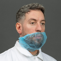 HY@PRO couvre-barbe non tissé avec clip/élastique (45 cm, 100 pièces) - bleu SHY00480 HY@PRO couvre-barbe non tissé avec clip/élastique (45 cm, 100 pièces) - bleu SHY00480