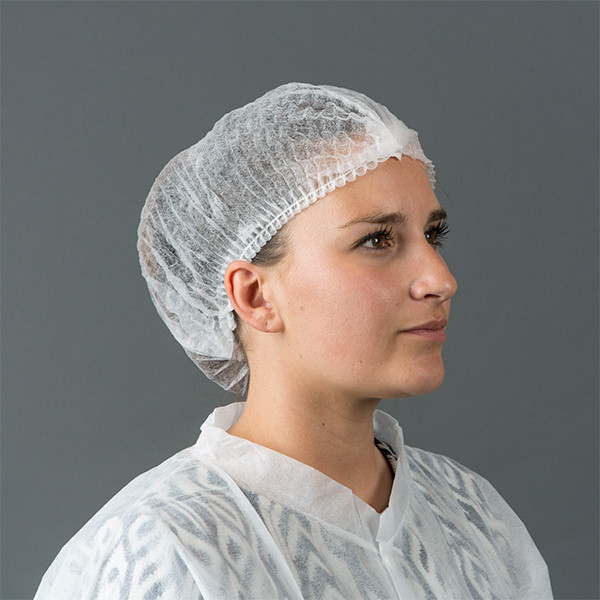 HY@PRO filets à cheveux non tissés avec clip et élastique (100 pièces - 53,5 cm) - blanc SHY00360 HY@PRO filets à cheveux non tissés avec clip et élastique (100 pièces - 53,5 cm) - blanc SHY00360 - 1