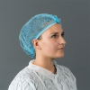 HY@PRO filets à cheveux non tissés avec clip et élastique (100 pièces - 53,5 cm) - bleu SHY00372 - 1