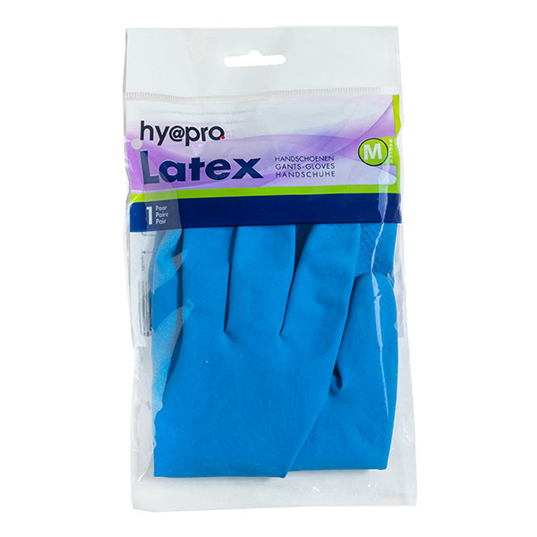 HY@PRO gants de ménage en latex M bleu (1 paire, 45 grammes) SHY00294 - 1