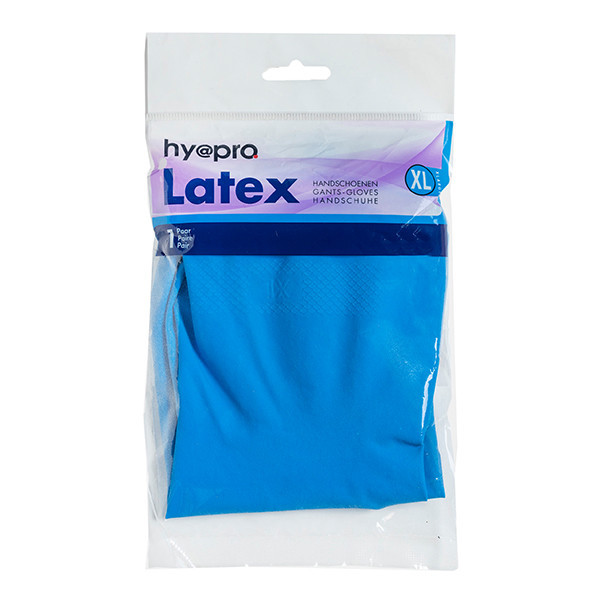 HY@PRO gants de ménage en latex XXL (1 paire, 45 grammes) - bleu SHY00300 - 1
