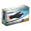 HY@PRO gants en latex sans poudre L (5,8 grammes, 24 cm, 100 pièces) - noir