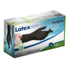 HY@PRO gants en latex sans poudre M (5,8 grammes, 24 cm, 100 pièces) - noir