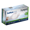HY@PRO gants en latex sans poudre M (5 grammes, 24 cm, 100 pièces) - blanc