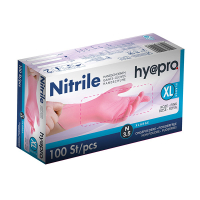 HY@PRO gants en nitrile non poudrés XL (3,8 grammes, 24 cm, 100 pièces) - rose SHY00092