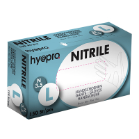HY@PRO gants en nitrile sans poudre L (3,5 grammes, 24 cm, 150 pièces) - bleu  SHY00006