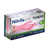 HY@PRO gants en nitrile sans poudre M (3,8 grammes, 24 cm, 100 pièces) - rose SHY00088