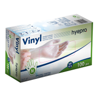 HY@PRO gants en vinyle poudrés M (4,5 grammes, 24 cm, 100 pièces) - blanc  SHY00230