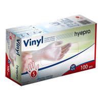 HY@PRO gants en vinyle poudrés S (4,5 grammes, 24 cm, 100 pièces) - blanc  SHY00228