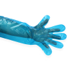 HY@PRO gants sans poudre en PEBD taille standard (3 grammes, 50 cm, 100 pièces) - bleu SHY00274 - 1