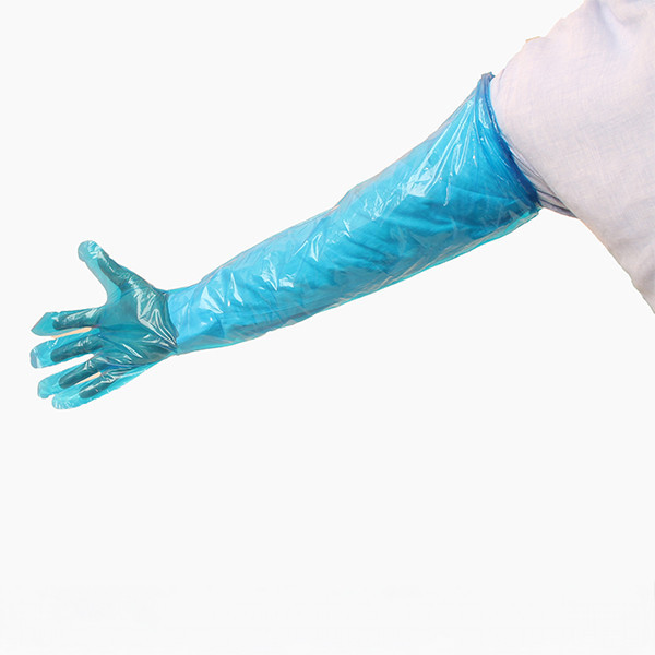 HY@PRO gants sans poudre en PEBD taille standard (8,90 grammes, 90 cm, 100 pièces) - bleu  SHY00276 - 1