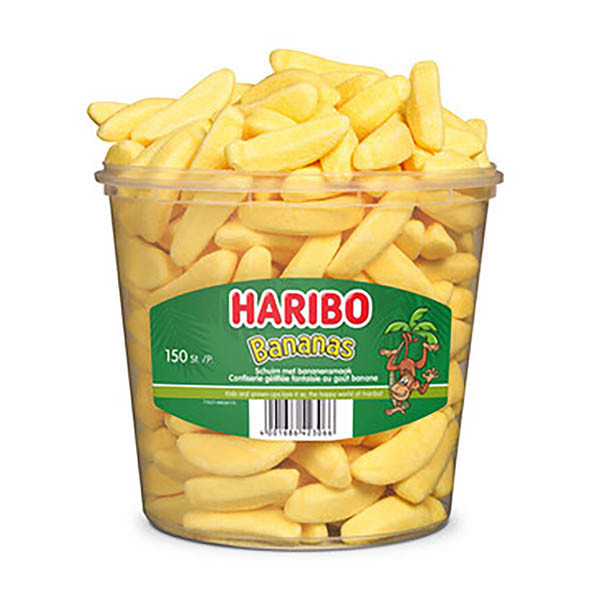 Haribo Mousse de Bananes grand emballage (150 pièces) 423428 - 1