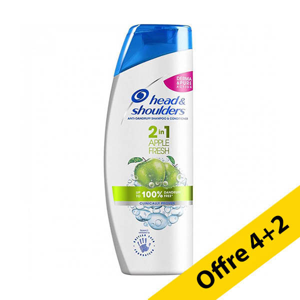 Offre : 6x Head & Shoulders Apple Fresh 2 en 1 shampooing (400 ml) SHE00215 - 1