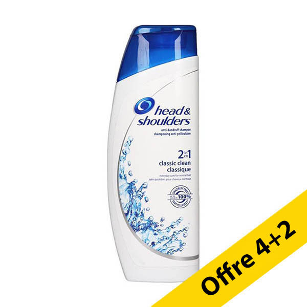 Offre : 6x Head & Shoulders Classic Clean 2 en 1 shampooing (400 ml) SHE00217 - 1
