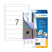 Herma 10155 38 x 192 mm étiquettes de dos imprimables A4 amovibles étroites (175 étiquettes) - blanc 230870