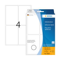 Herma 10618 étiquettes amovibles multifonction 52 x 82 mm (96 étiquettes) - blanc 230813