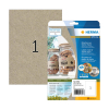 Herma 10758 étiquettes universelles recyclées A4 210 x 297 mm (20 étiquettes) - marron naturel