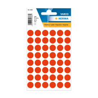 Herma 1866 pastilles de marquage Ø 13 mm (240 étiquettes) - rouge fluo 230984