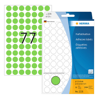 Herma 2235 étiquettes multifonction Ø 13 mm rondes (2464 étiquettes) - vert 230702