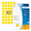 Herma 2251 étiquettes multifonction Ø 19 mm rondes (1280 étiquettes) - jaune