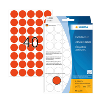 Herma 2256 pastilles de marquage Ø 19 mm (960 étiquettes) - rouge fluo 230923