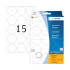 Herma 2279 étiquettes inviolables perforées Ø 32 mm (240 étiquettes) - transparent