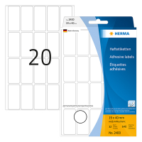 Herma 2400 étiquettes multi-usages 19 x 40 mm (640 étiquettes) - blanc 2400 230434