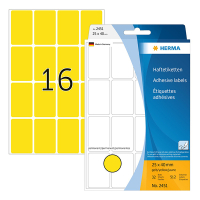 Herma 2451 étiquettes multifonction 25 x 40 mm (512 étiquettes) - jaune 230681