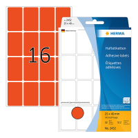 Herma 2452 étiquettes multifonction 25 x 40 mm (512 étiquettes) - rouge 230683