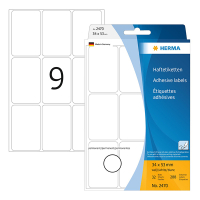 Herma 2470 étiquettes multifoncton 34 x 53 mm (288 étiquettes) - blanc 230689