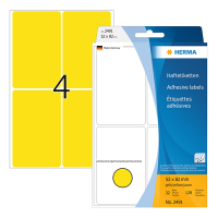 Herma 2491 étiquettes multifonction 52 x 82 mm (128 étiquettes) - jaune 230693