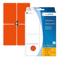 Herma 2492 étiquettes multifonction 52 x 82 mm (128 étiquettes) - rouge 230695