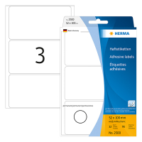 Herma 2500 étiquettes multi-usages 52 x 100 mm (96 étiquettes) - blanc 2500 230437