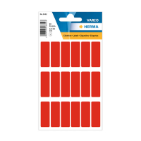 Herma 3652 étiquettes multifonctionnelles 12 x 34 mm (90 étiquettes) - rouge 230975