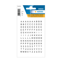 Herma 4154 étiquettes A-Z 5 mm (240 étiquettes) - noir/transparent 230966