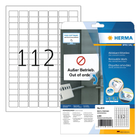 Herma 4211 étiquettes amovibles A4 25,4 x 16,9 mm (2800 étiquettes) - blanc 230635