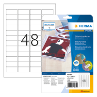 Herma 4232 étiquettes de sécurité A4 45,7 x 21,2 mm extrêmement adhésif (1200 étiquettes) - blanc 4232 230452