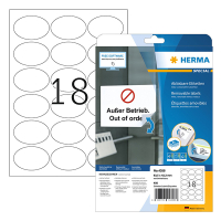 Herma 4358 étiquettes amovibles A4 63,5 x 42,3 mm (450 étiquettes) - blanc 230644