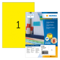 Herma 4401 étiquettes adhésives permanentes A4 210 x 297 mm (100 étiquettes) - jaune 230485