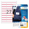 Herma 4512 étiquettes textiles/pour badges nominatifs A4 63,5 x 29,6 (540 étiquettes) - blanc/rouge