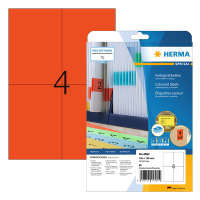 Herma 4562 étiquettes amovibles A4 105 x 148 mm (80 étiquettes) - rouge 230799