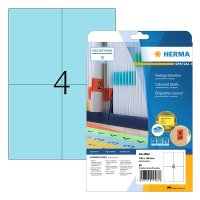 Herma 4563 étiquettes amovibles A4 105 x 148 mm (80 étiquettes) - bleu 230796