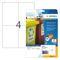 Herma 4598 étiquettes jet d'encre résistantes aux intempéries A4 105 x 148 mm (40 étiquettes) - blanc 230761