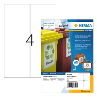 Herma 4599 étiquettes résistantes aux intempéries A4 105 x 148 mm (160 étiquettes) - blanc 230742