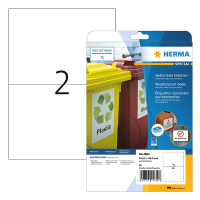Herma 4600 étiquettes jet d'encre résistantes aux intempéries A4 210 x 148 mm (20 étiquettes) - blanc 230762