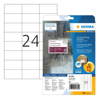 Herma 4695 étiquettes jet d'encre résistantes aux intempéries A4 70 x 37 mm (600 étiquettes) - blanc 230760