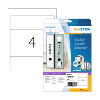 Herma 5123 étiquettes de dos imprimables 59 x 192 mm A4 autocollantes larges (100 étiquettes) - blanc 230877