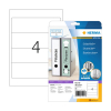 Herma 5123 étiquettes de dos imprimables 59 x 192 mm A4 autocollantes larges (100 étiquettes) - blanc