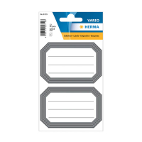 Herma 5719 étiquettes scolaires 82 x 55 mm (12 étiquettes) - blanc/gris 230933