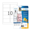 Herma 8018 étiquettes transparentes A4 96 x 50,8 mm (250 étiquettes) - cristalline